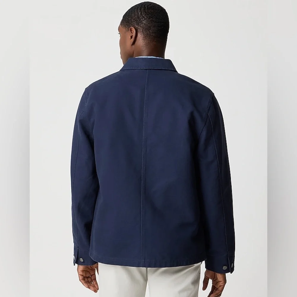 J. Crew Canvas Chore Men's Jacket Navy - Picture 4 of 9